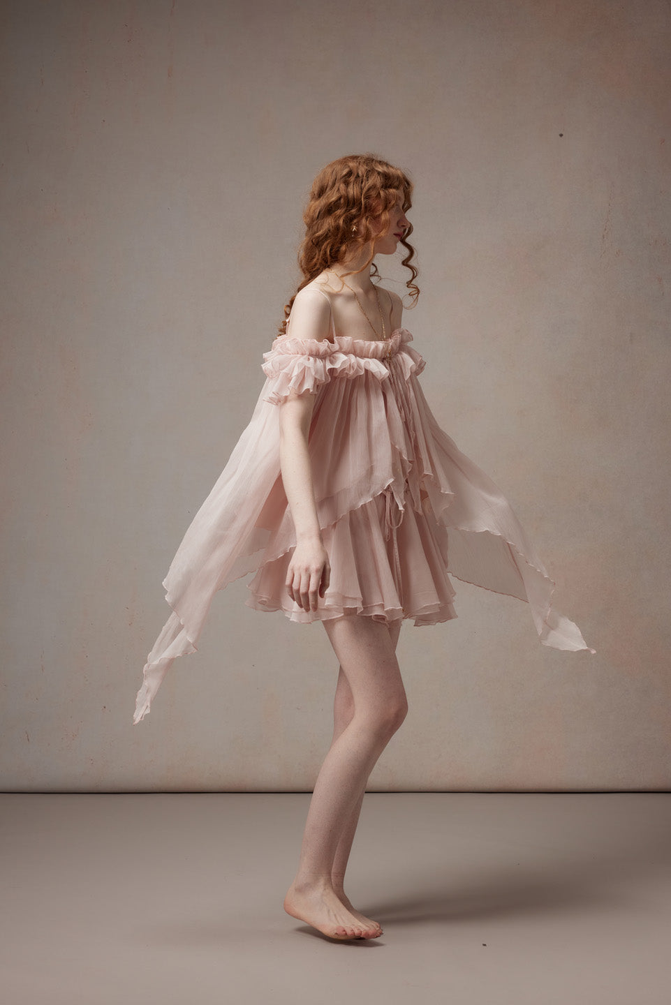 Fa Sogno FSN26PS-SHT-02-PK&FSN26PS-SK-02-PK Pink Feather Dance Set
