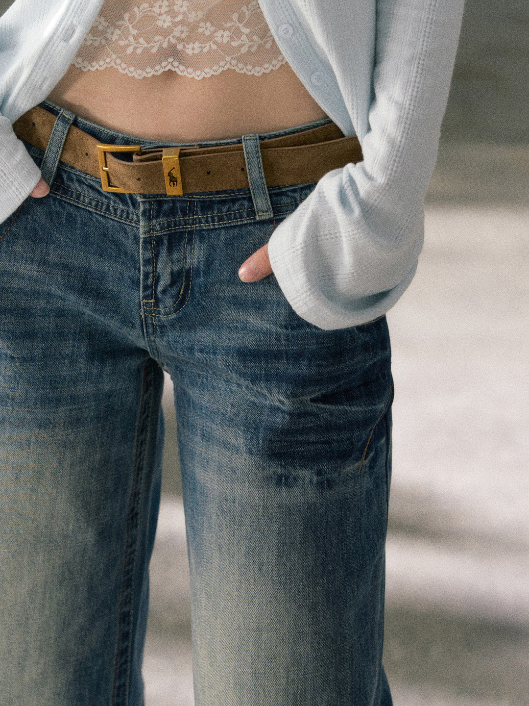 Lafreedom LAF360110 Retro low waisted slightly flared jeans