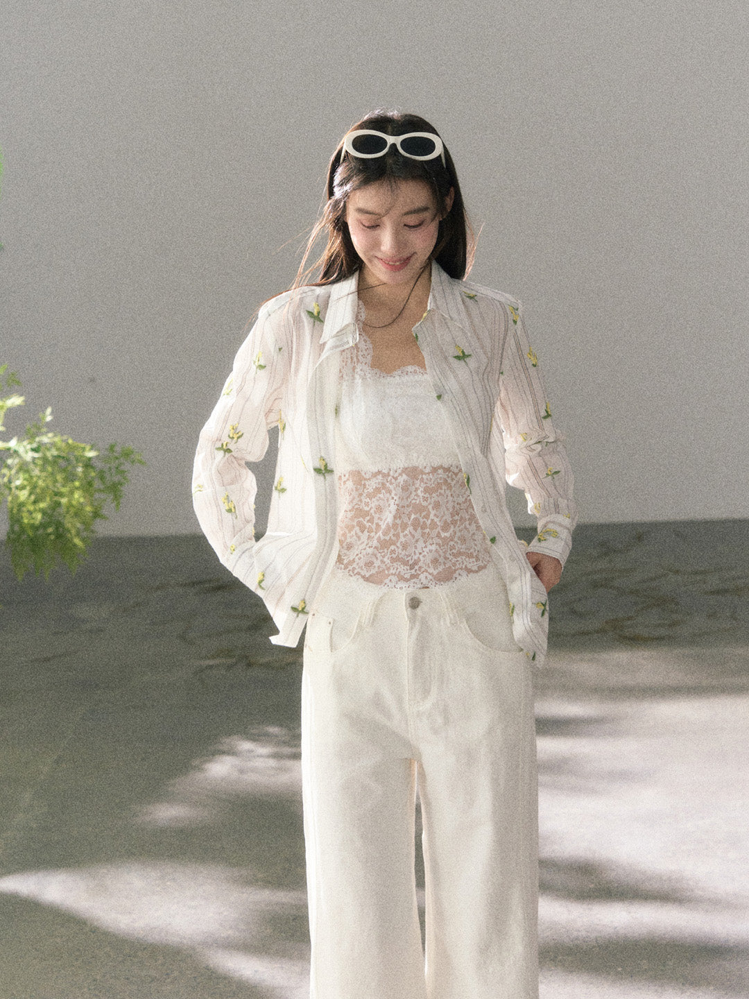 Lafreedom LAF360111 Embroidered vacation style shirt