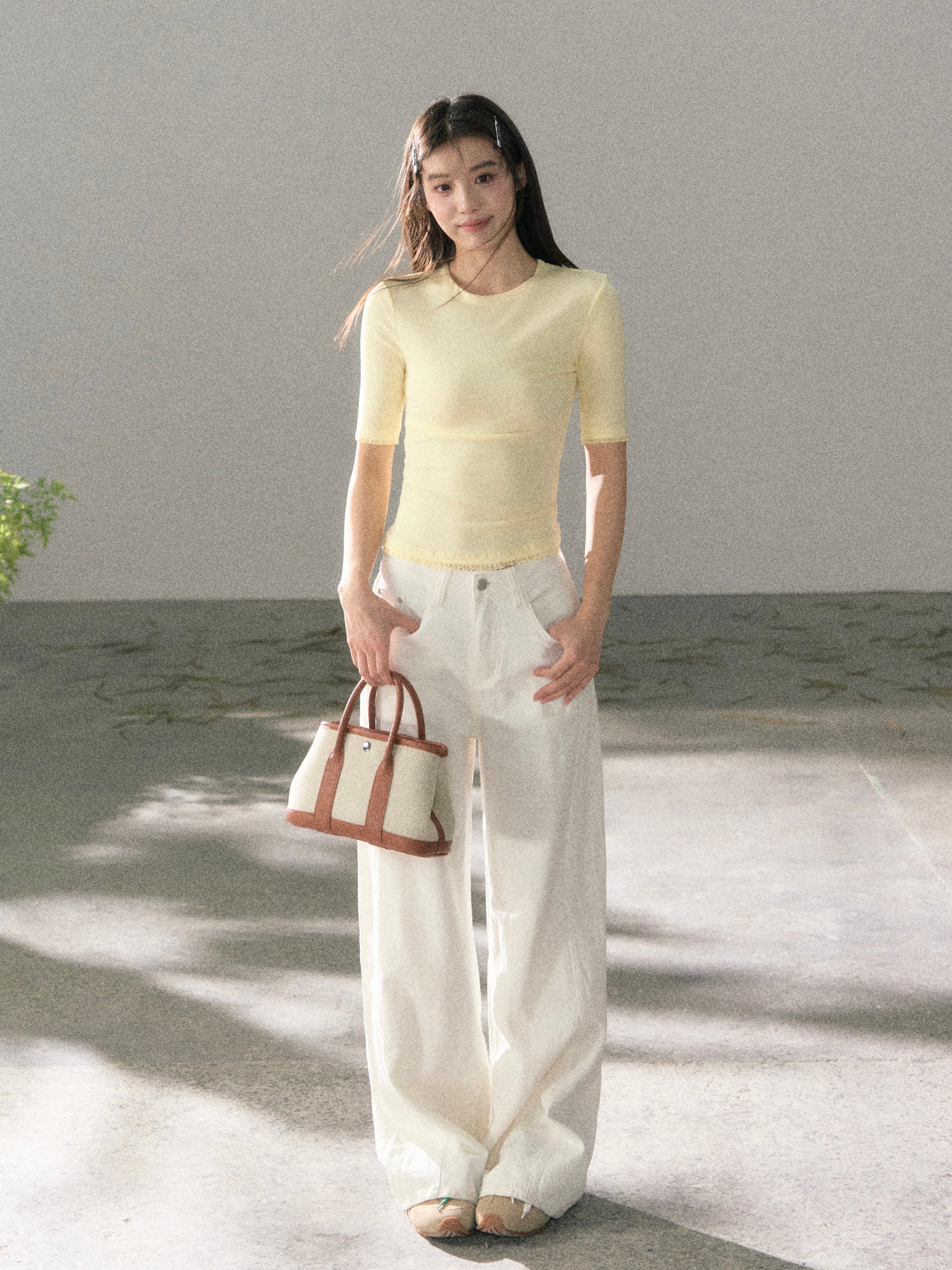 Lafreedom LAF360116 High-collared sheer T-shirt