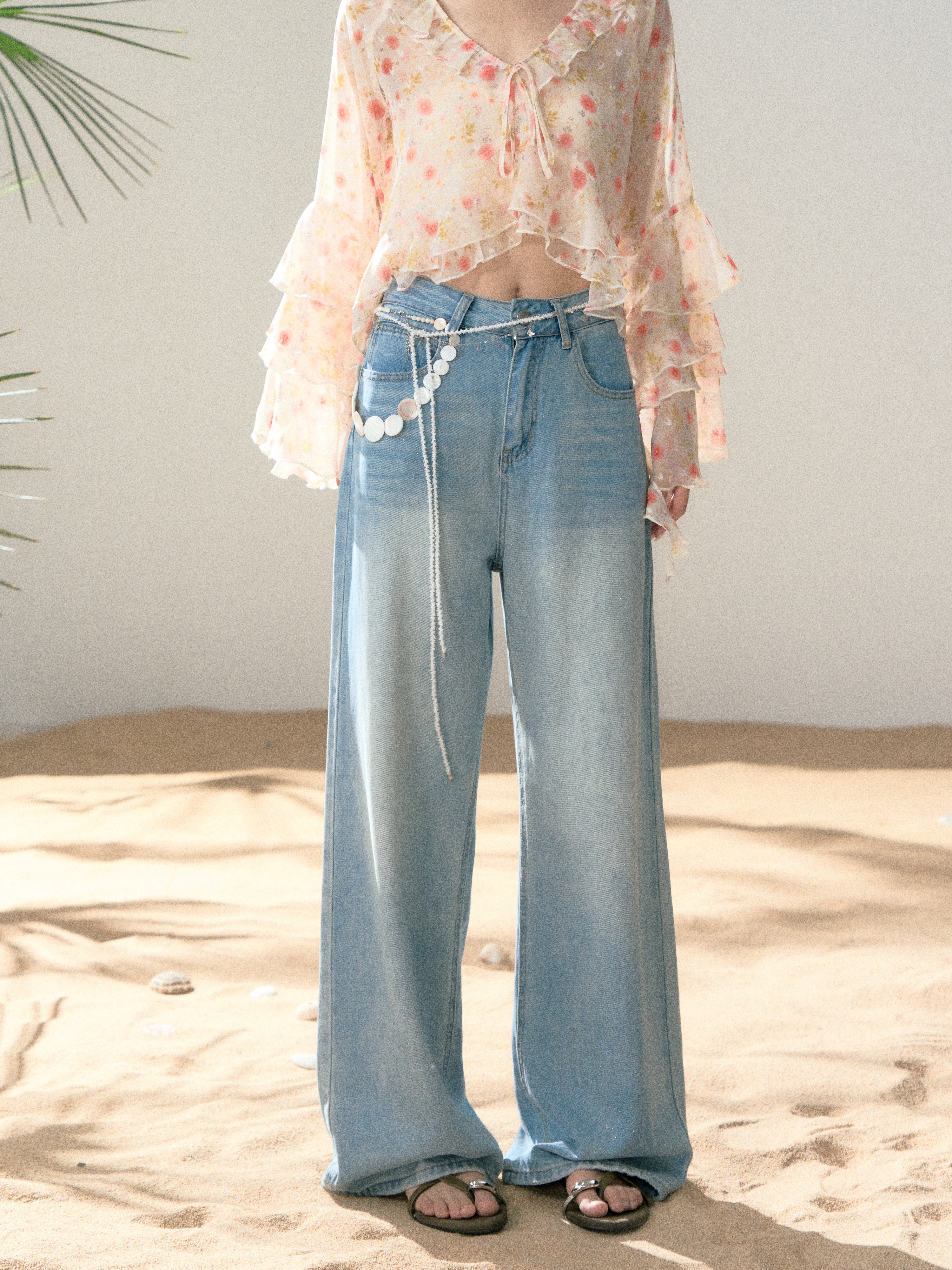 LAFREEDOM LAF360519 Light Blue Relaxed-Fit Jeans