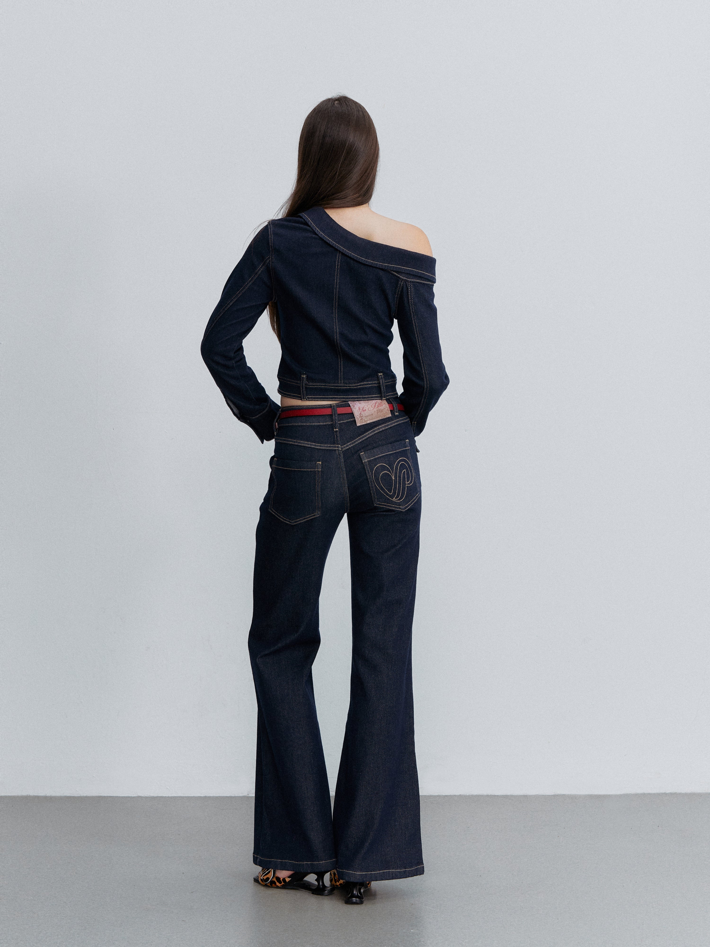 VIA PITTI VIACP6267+VIACC6303 Contrast-Color Tencel Cotton Jacket & Jeans