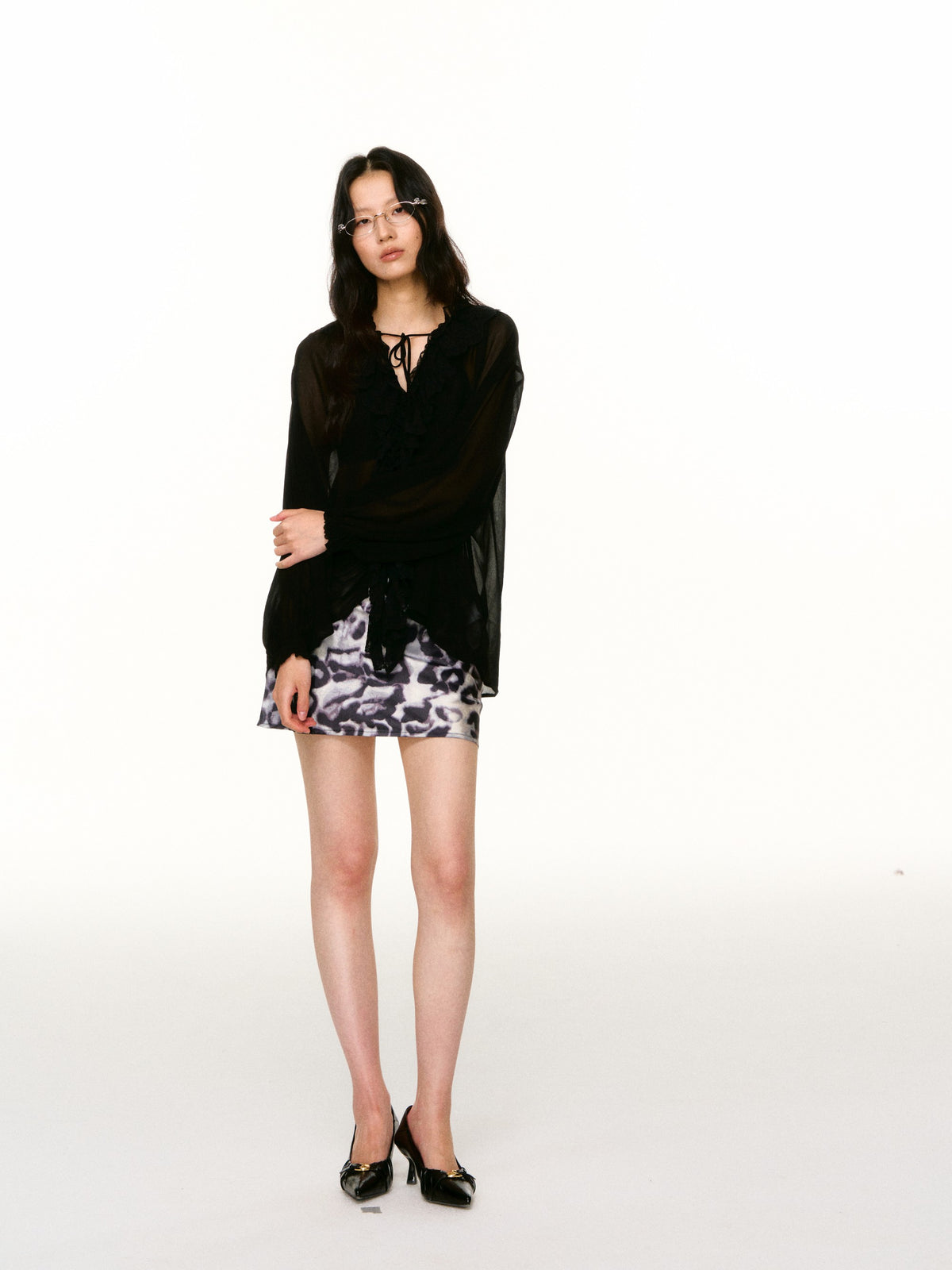 LAFREEDOM LAF360803 Lace Ruffle Blouse