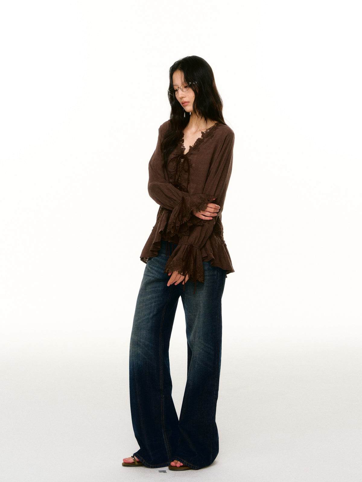 LAFREEDOM LAF360813 Straight Wide-Leg Jeans