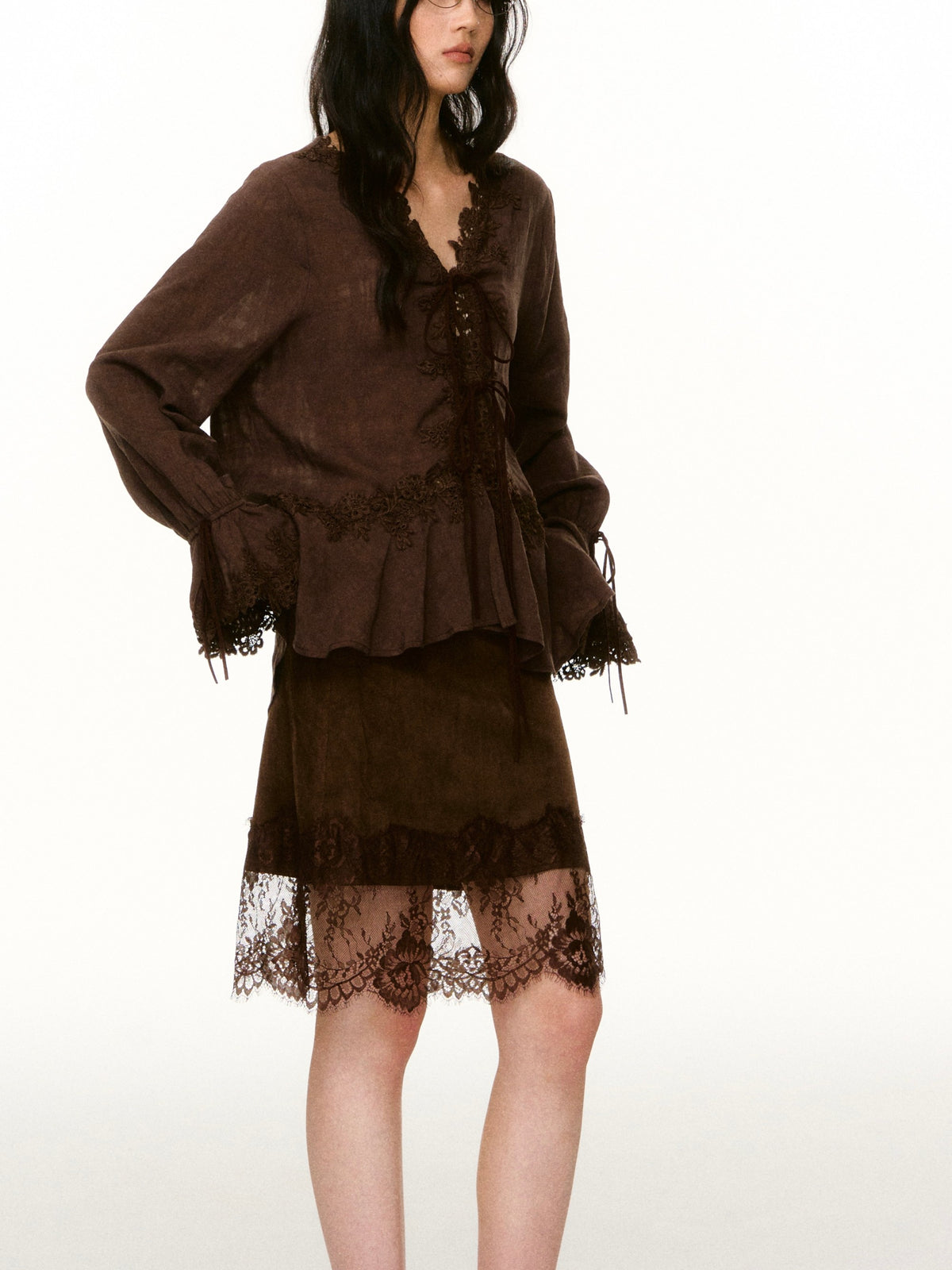 LAFREEDOM LAF360807 Vintage-Style Lace Skirt