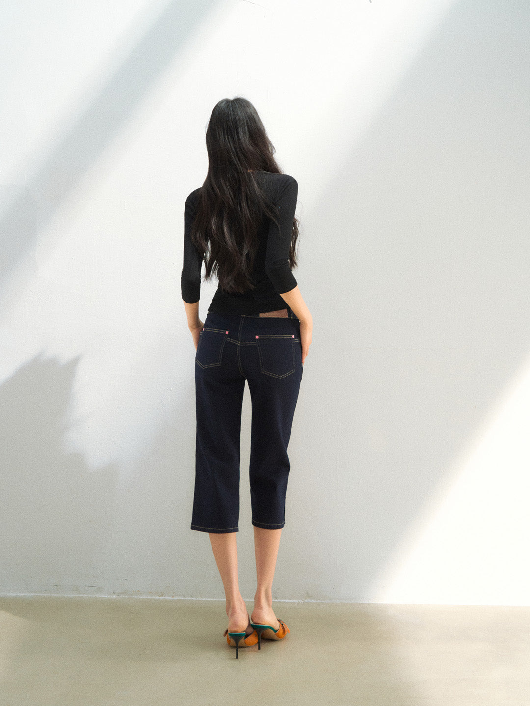 VIA PITTI VIAAP923 Rivet waistband slim fit jeans