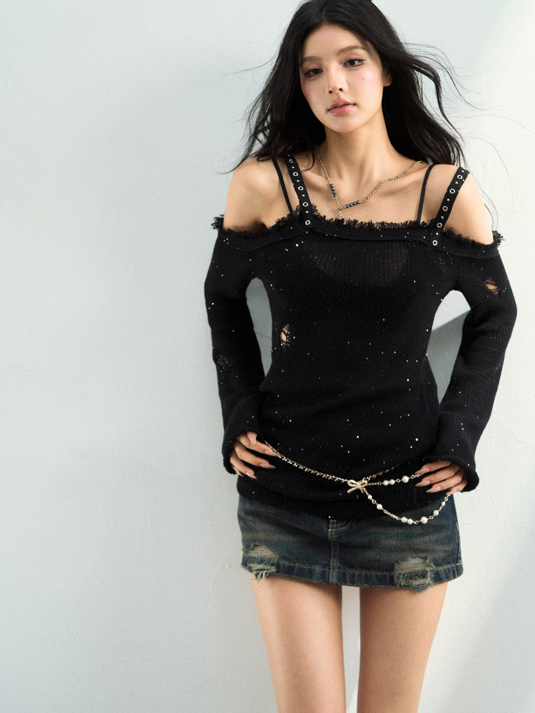 VIA PITTI VIAAK947 Woolen fabric camisole top