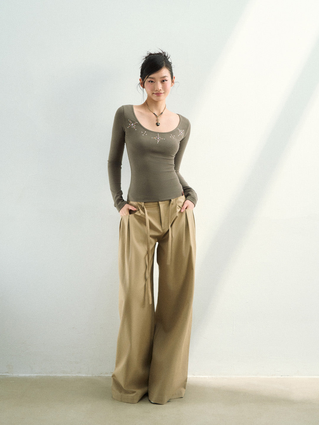 VIA PITTI VIAAP796 Folded loose fit casual pants
