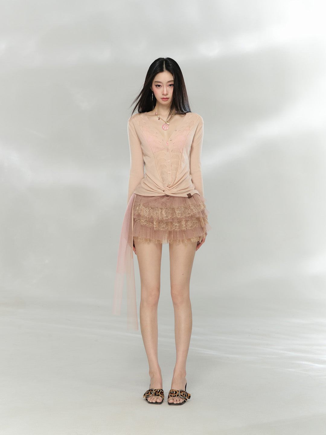 VIA PITTI VIABK6020 Woolen thin cardigan