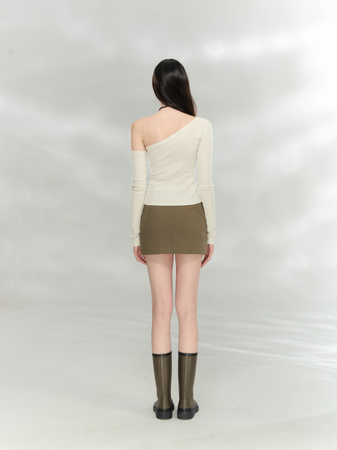 VIA PITTI VIAAT926 Diamond Shoulder Mirage Printed Long Sleeve T