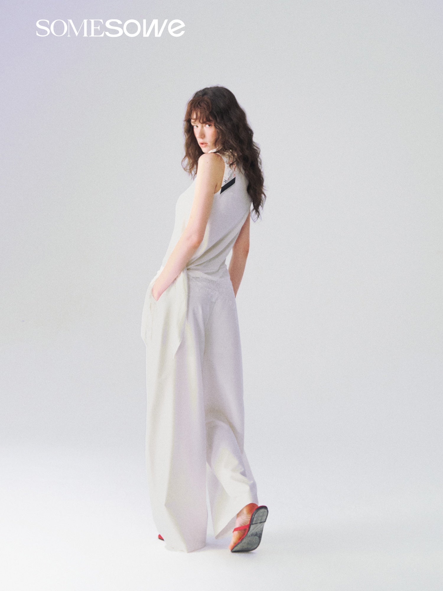 SOMESOWE S2609101 Loose casual versatile curved knife pants