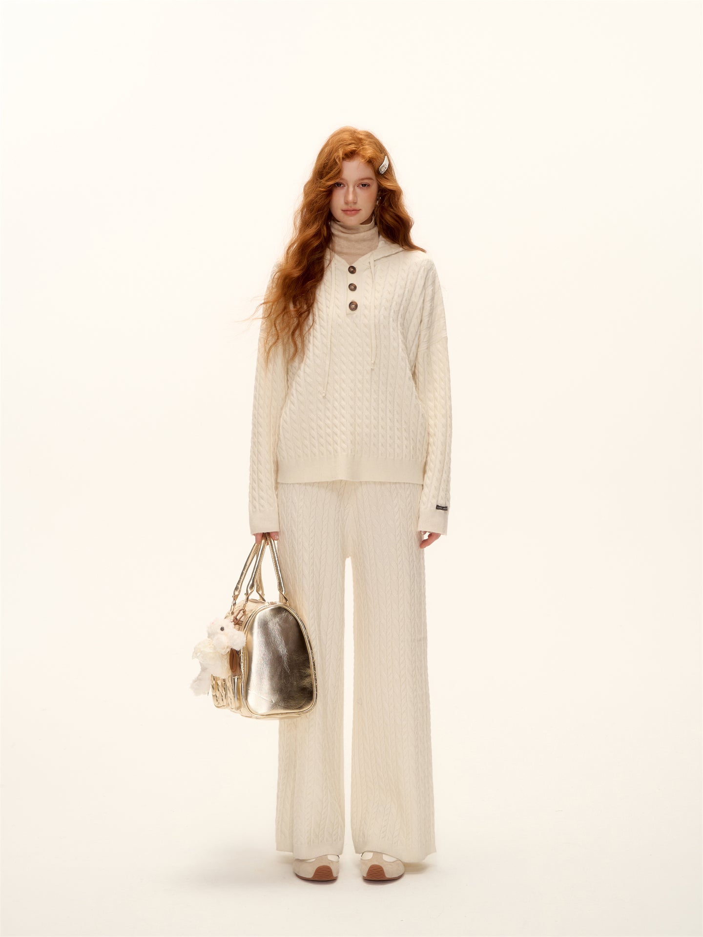 AsGony ASG25512 Wool high neck knitted versatile base sweater