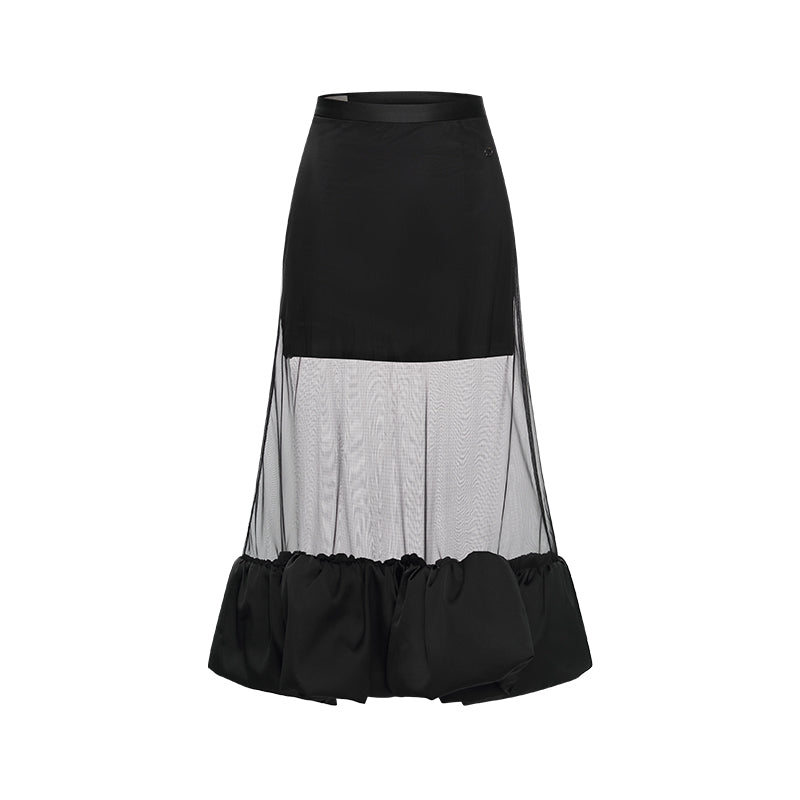 SHEERLUCK SLTZ25104 Strap waist fish tail skirt set (2color)