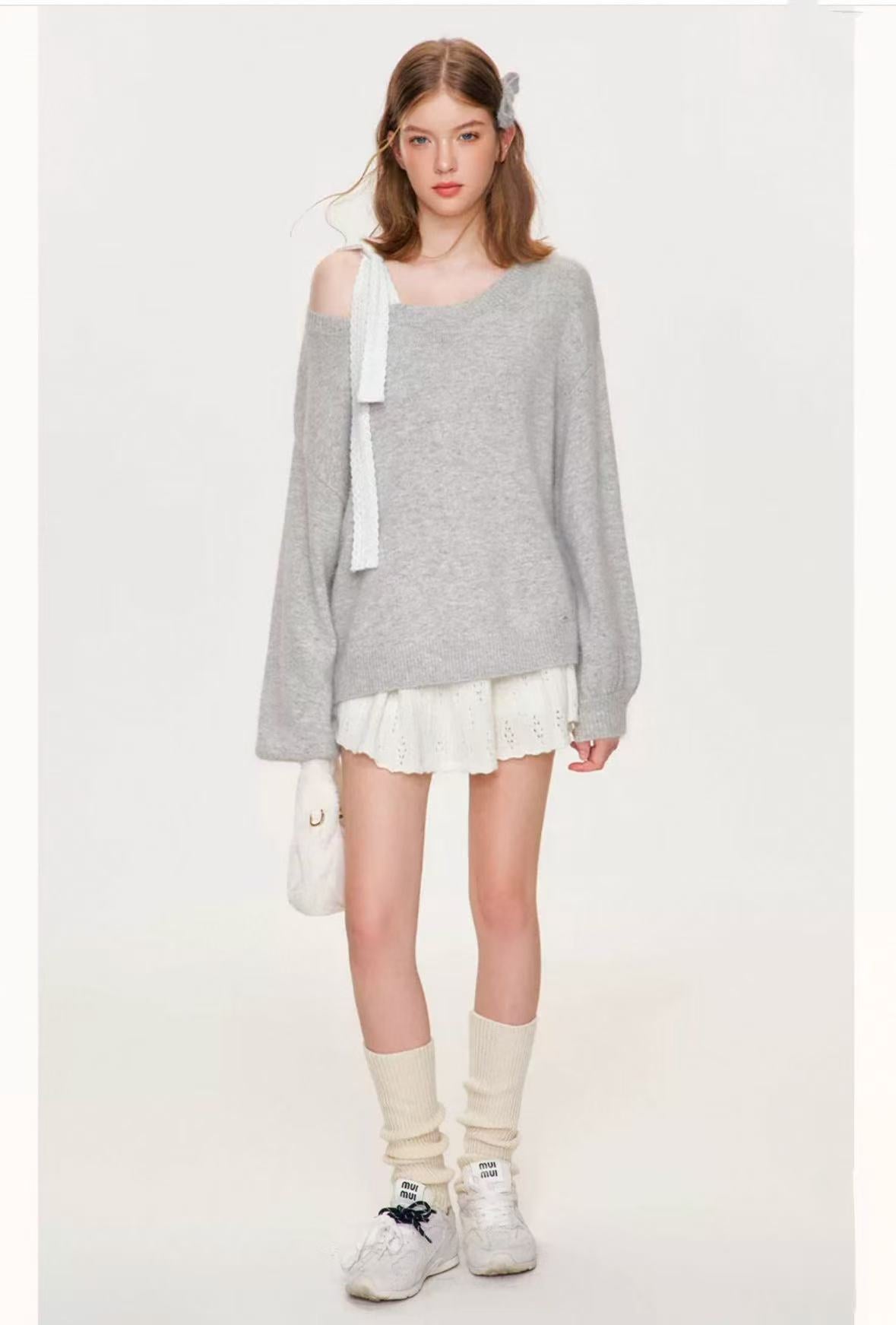Kroche Lace tie sweater