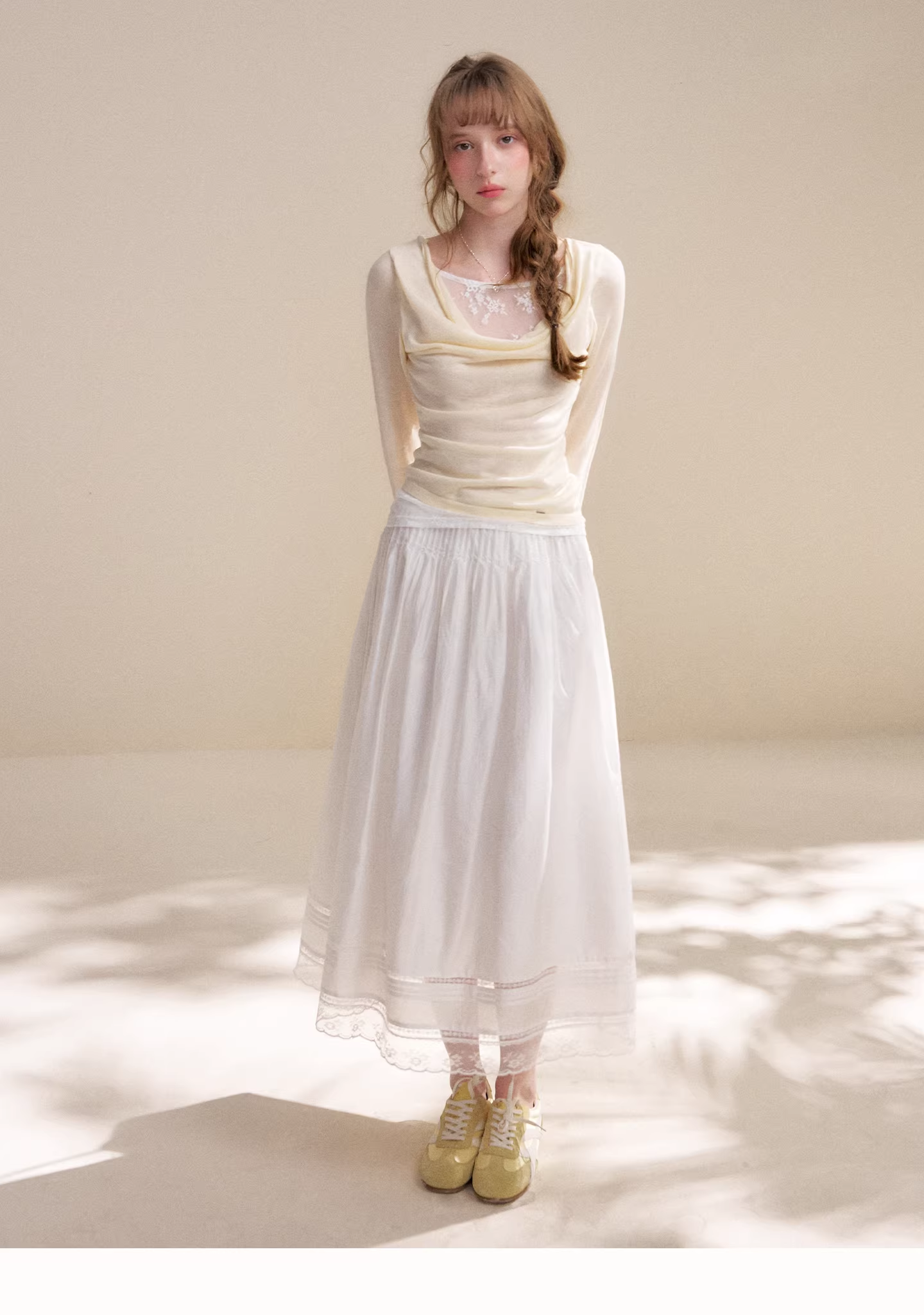 Kroche KD4057 Lace patchwork skirt