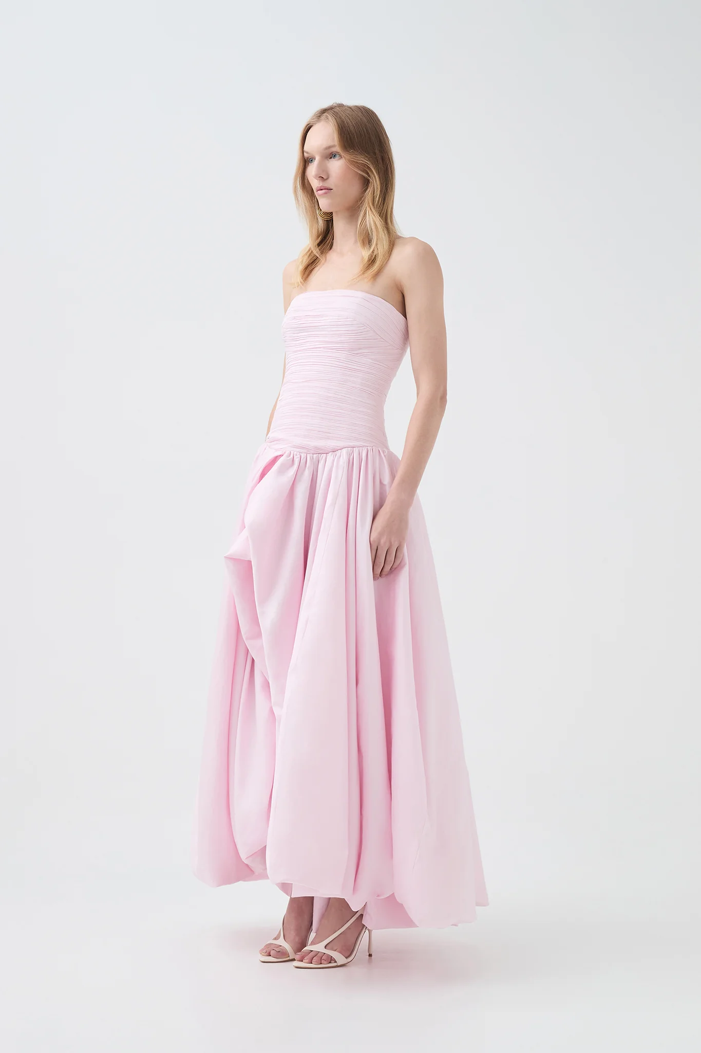 Aje Violette Bubble Hem Maxi Dress(Pastel pink)