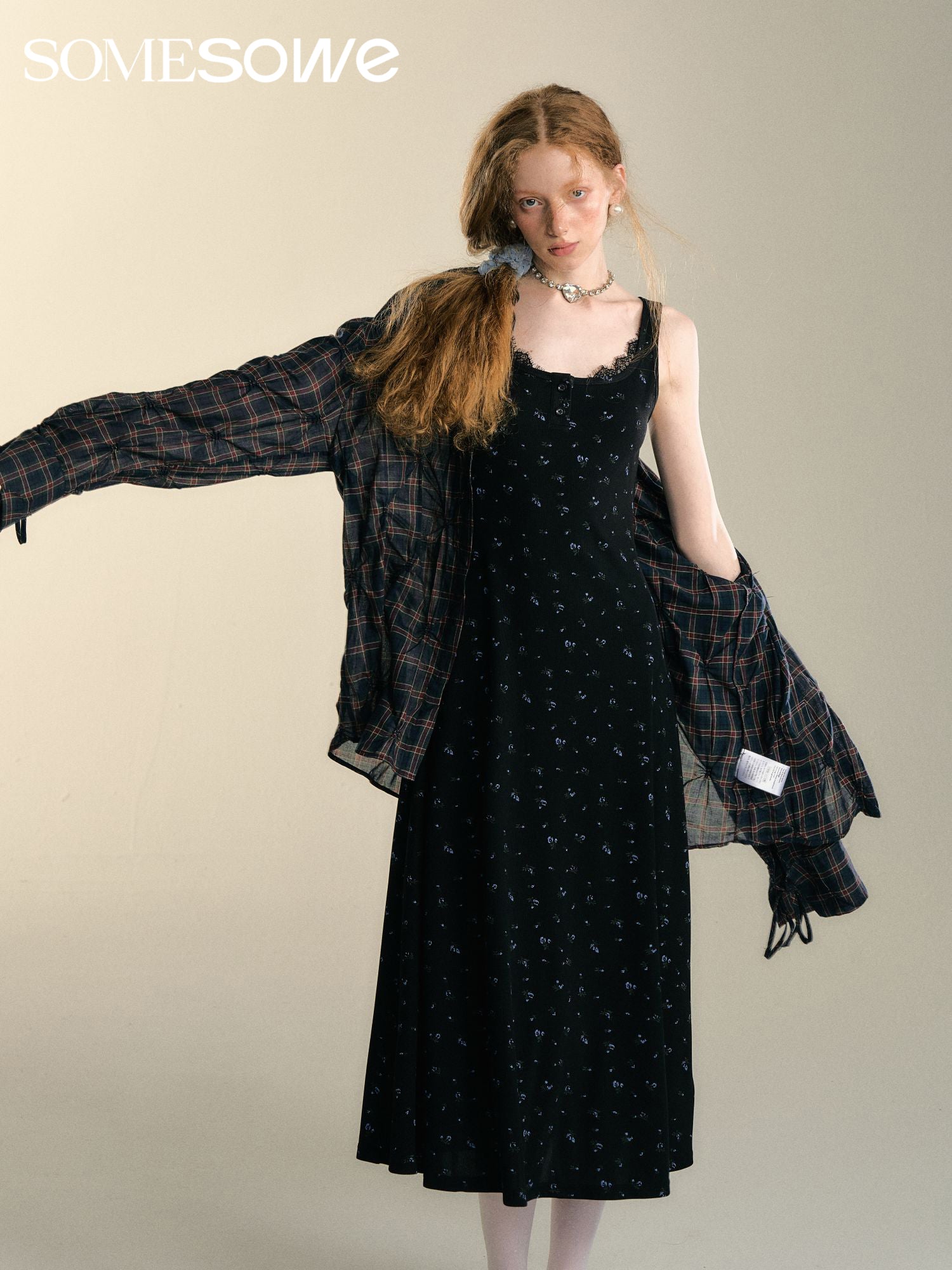 SOMESOWE S2407086 Holiday style vest dress