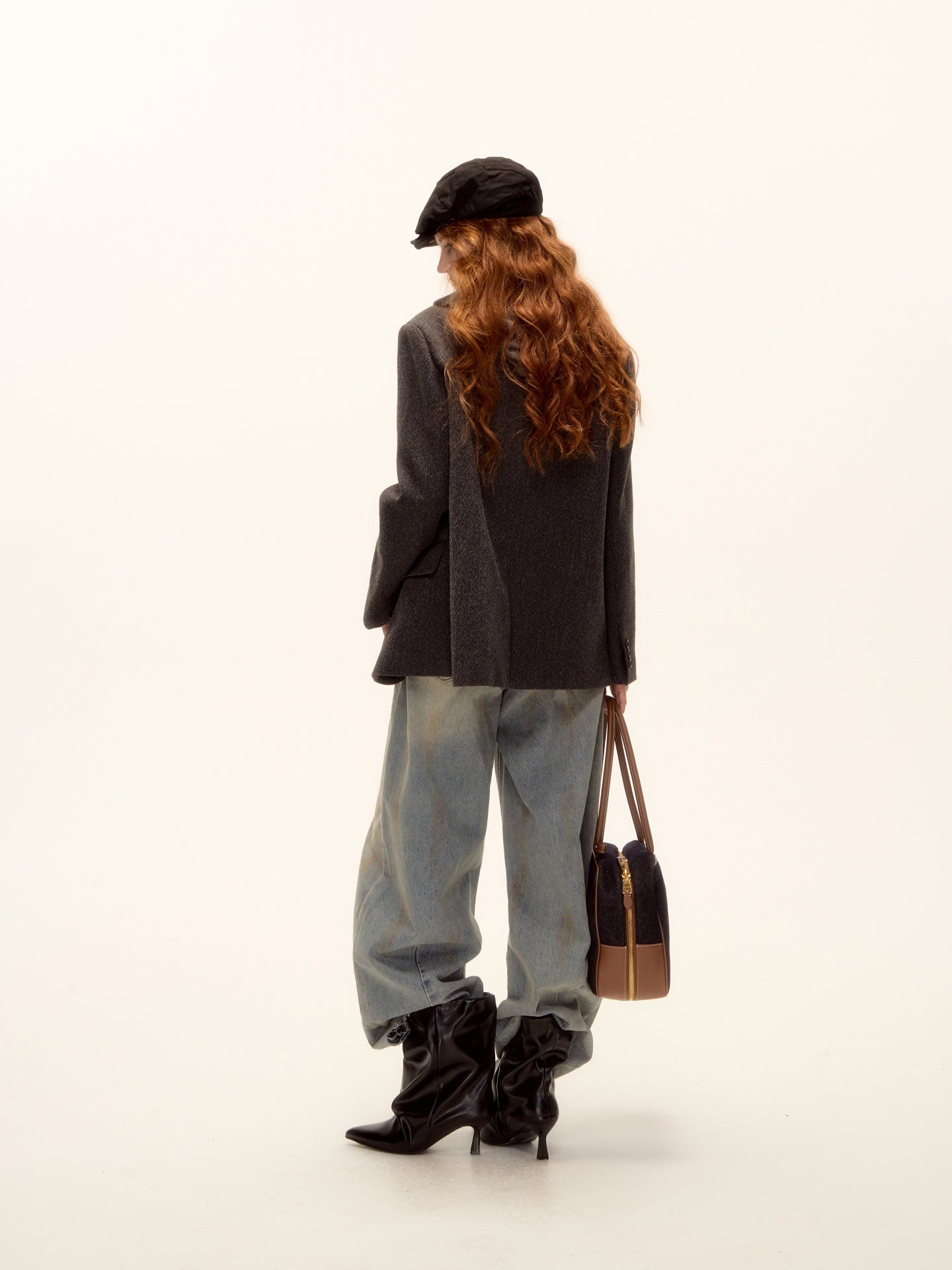 AsGony ASG25500 Fake two piece woolen jacket