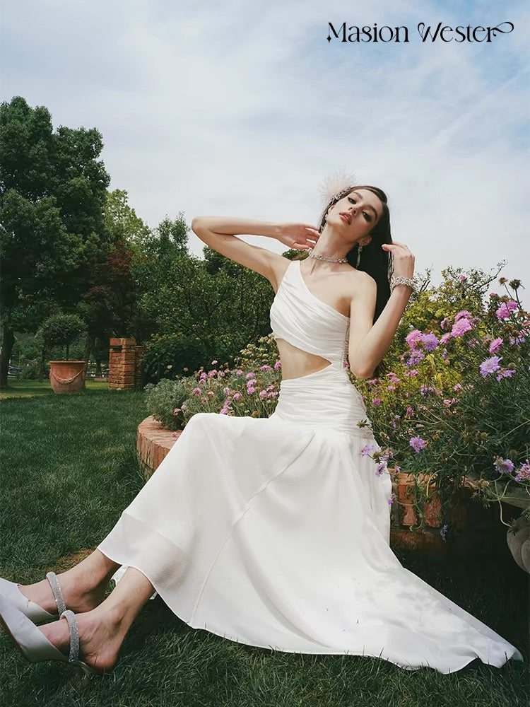 Masion Wester One-Shoulder Maxi Dress