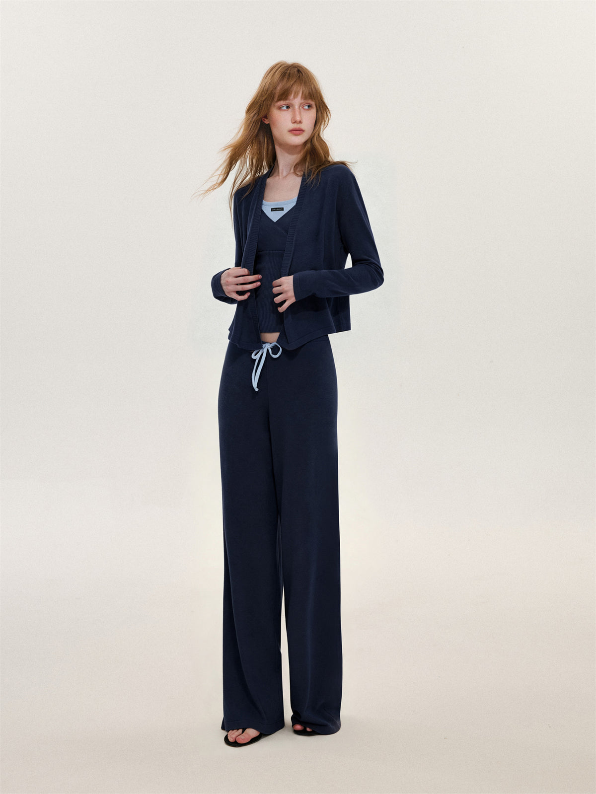Asgony ASG26636&ASG26637&ASG26638 Faux-Layered Knit Set