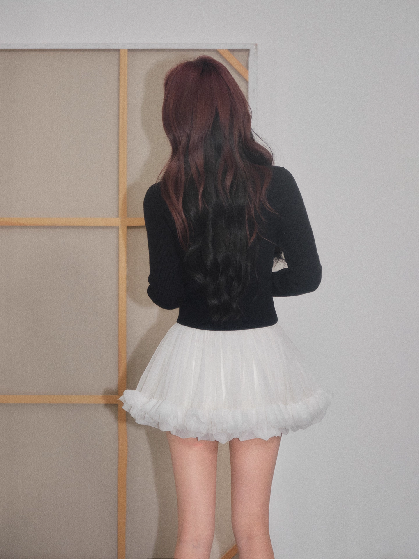 OLIVIA DUO DBQ25401 tutu mini skirt(2color)