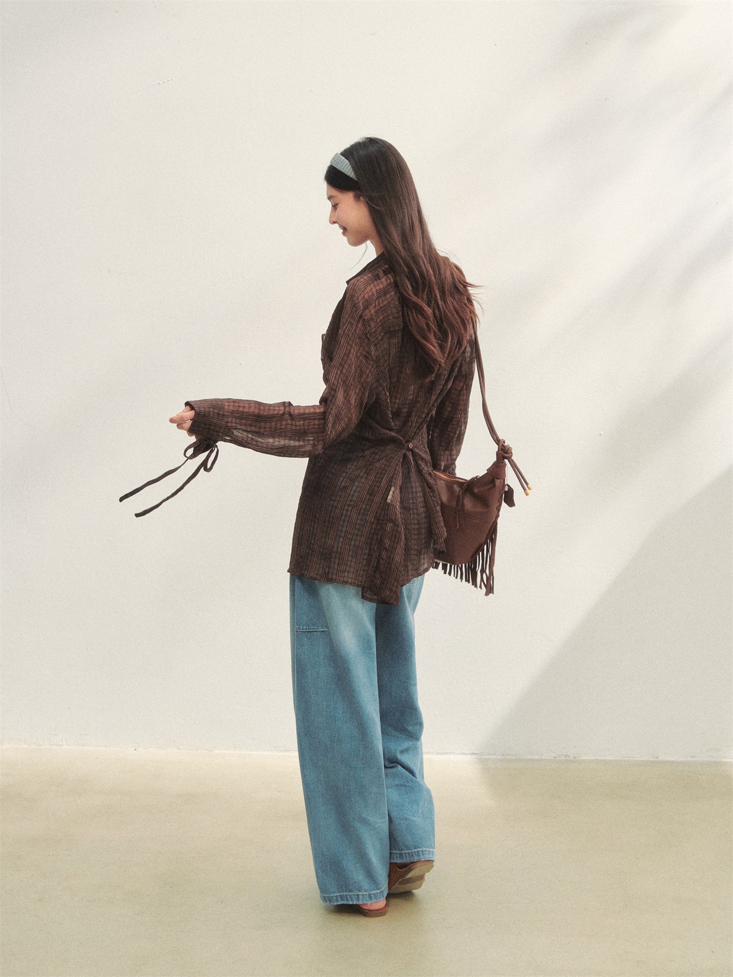 AsGony ASG25285 Irregular texture sunscreen shirt (2color)