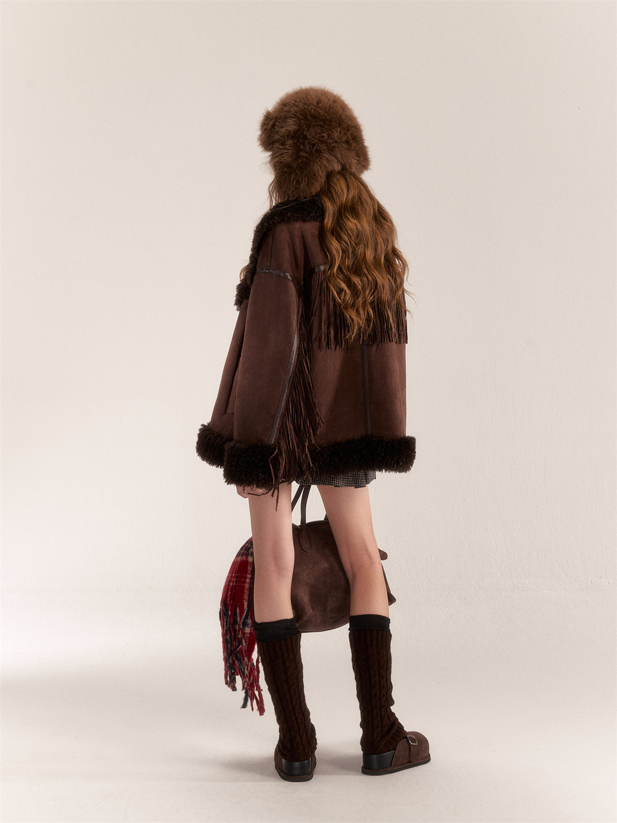 AsGony ASG24530 Suede & Fur Coat(2color)