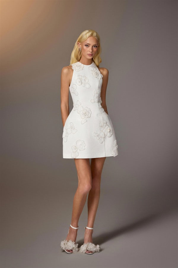 KEIRA TONG Floral Applique Dress