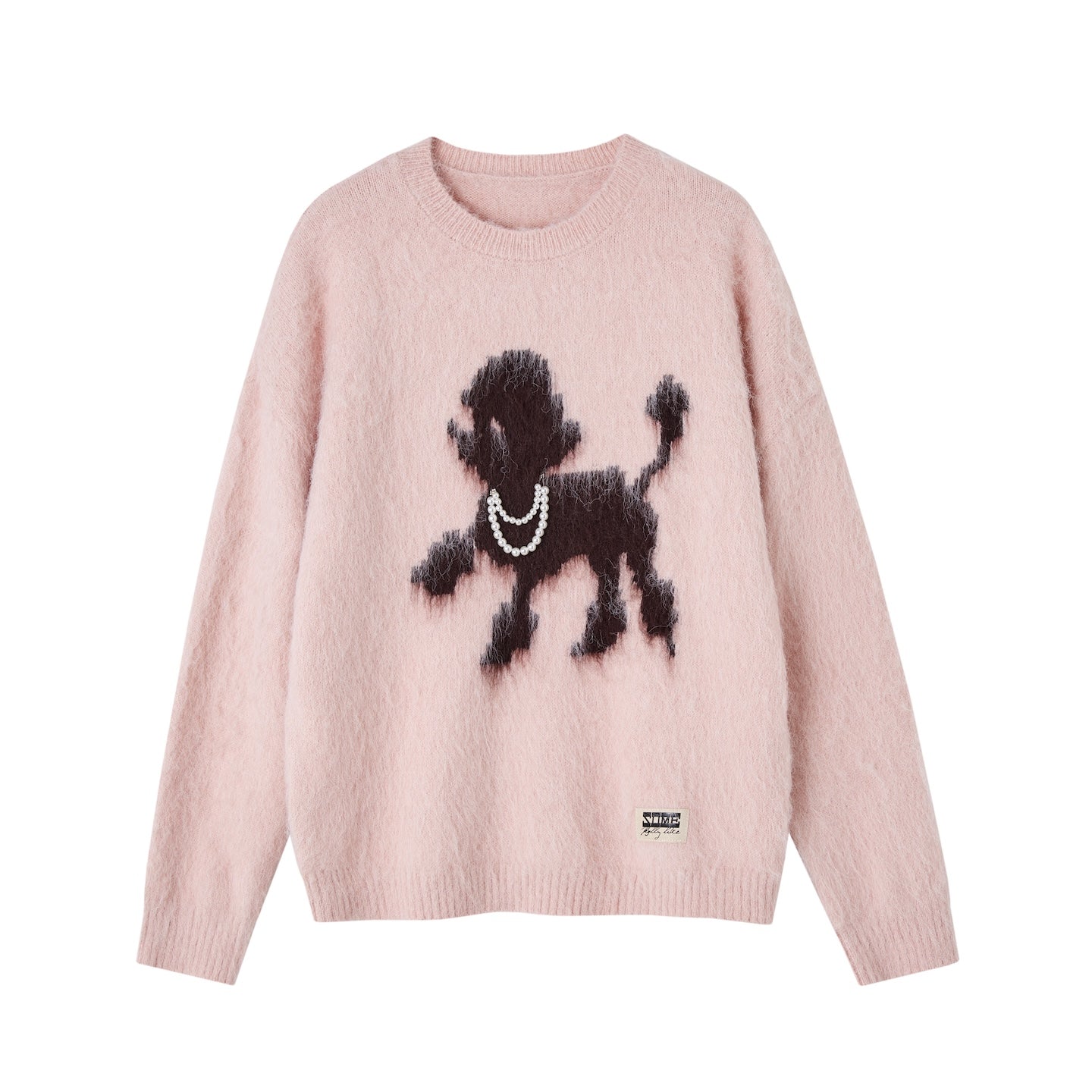 SOMESOWE S2508278 Puppy design round-neck sweater