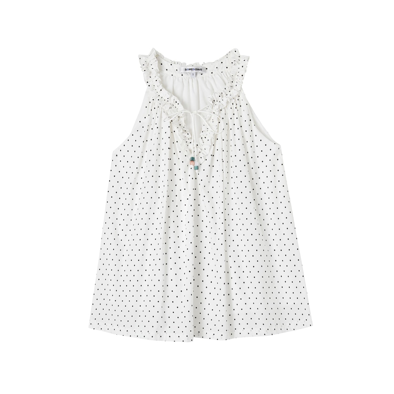 SOMESOWE S2508174 Lace sleeveless halter top (2color)