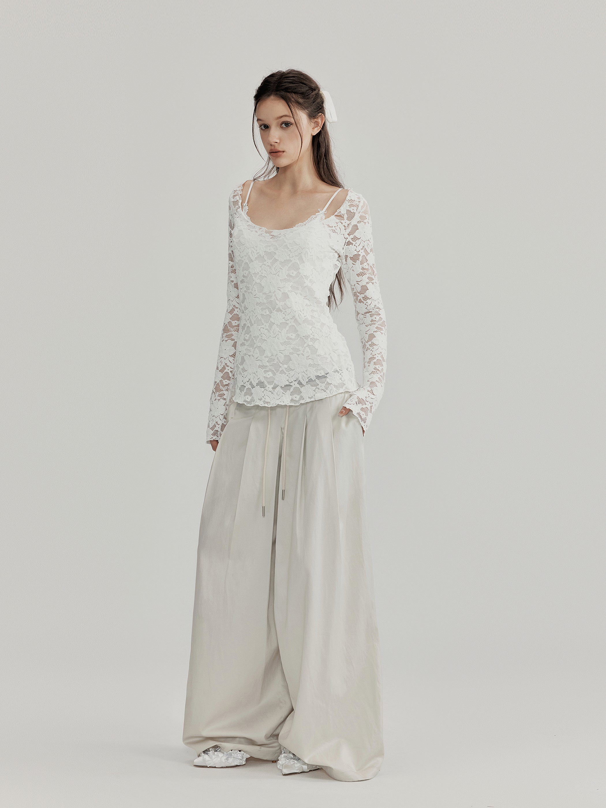 NOMEANSNO N128 Tight edged lace blouse
