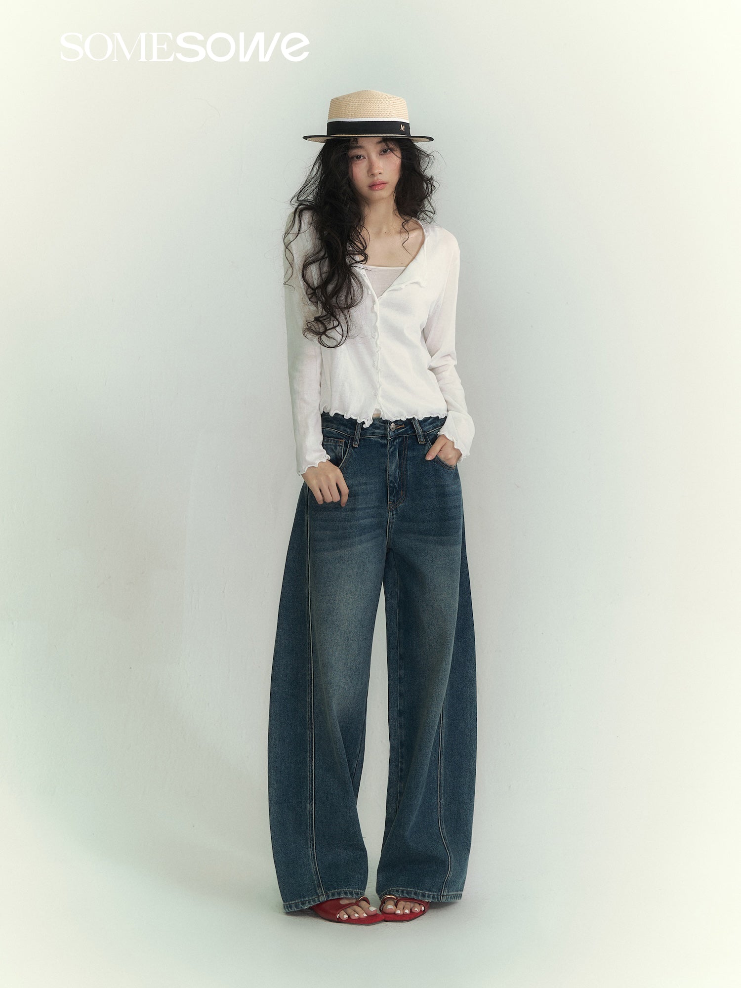 SOMESOWE S2609073 Cotton ultra-thin cardigan
