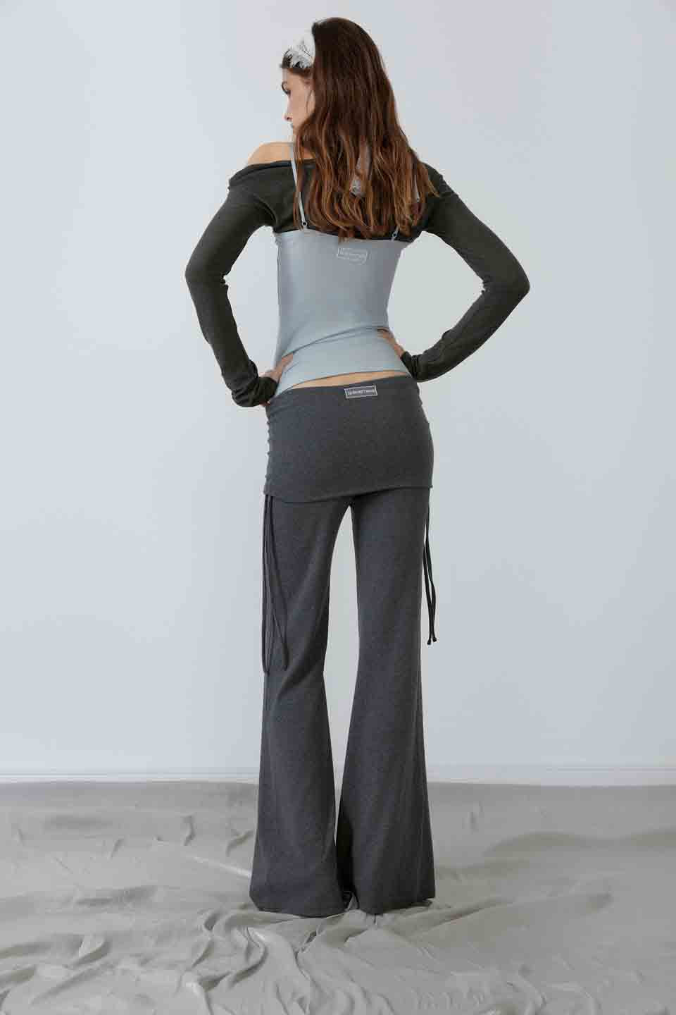 NONCESTNON N225 Micro trumpet drawstring pants