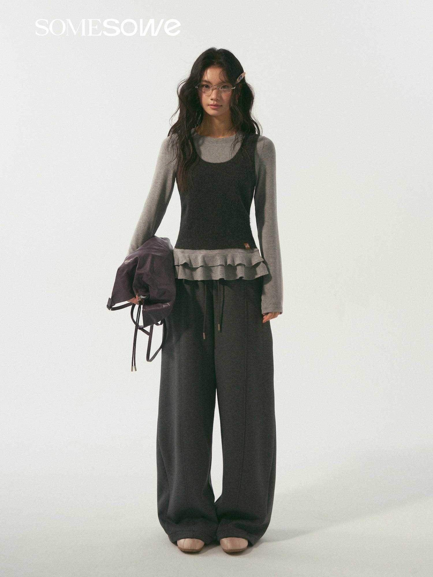 SOMESOWE S2509008 Two-piece knitted vest set