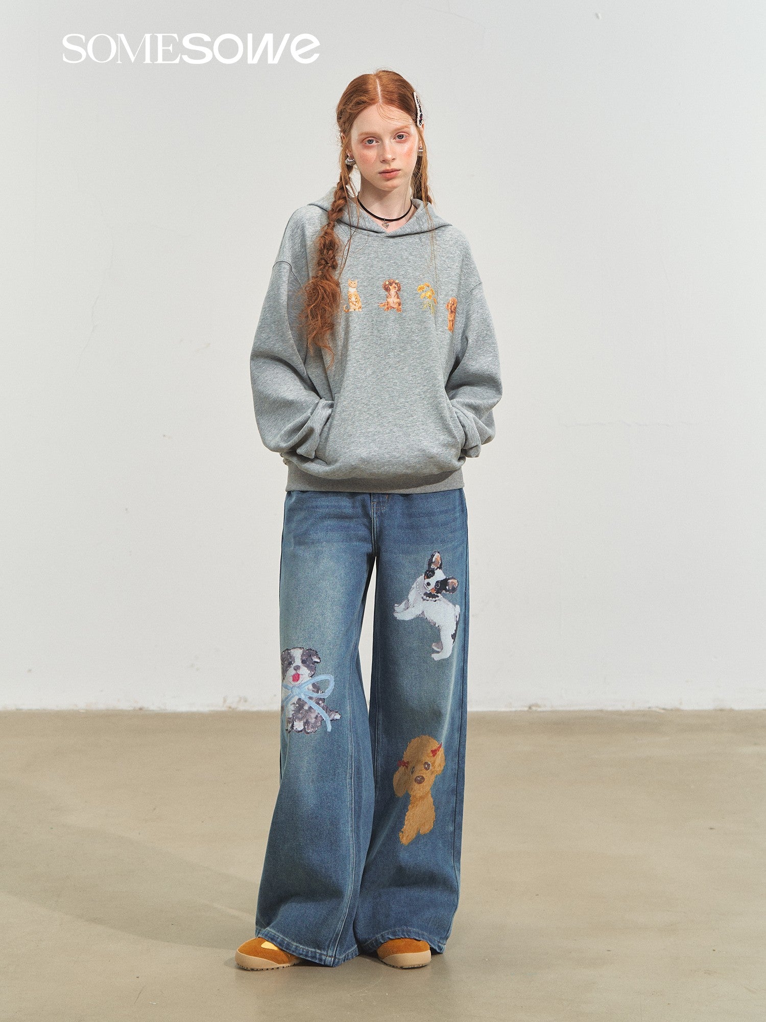 SOMESOWE S2508217 Cute Pet Party Hoodie