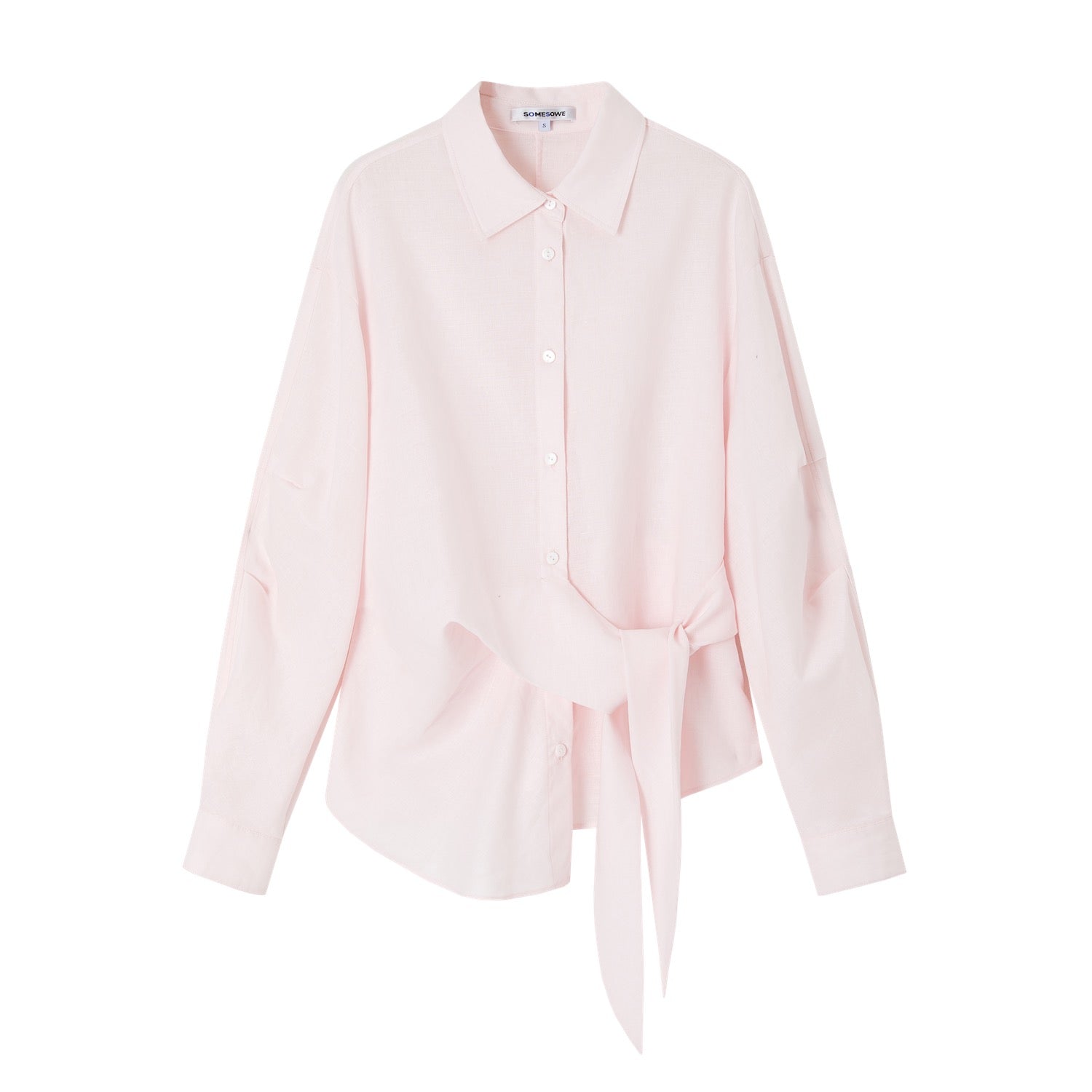SOMESOWE S2609081 Lightweight lace up shirt