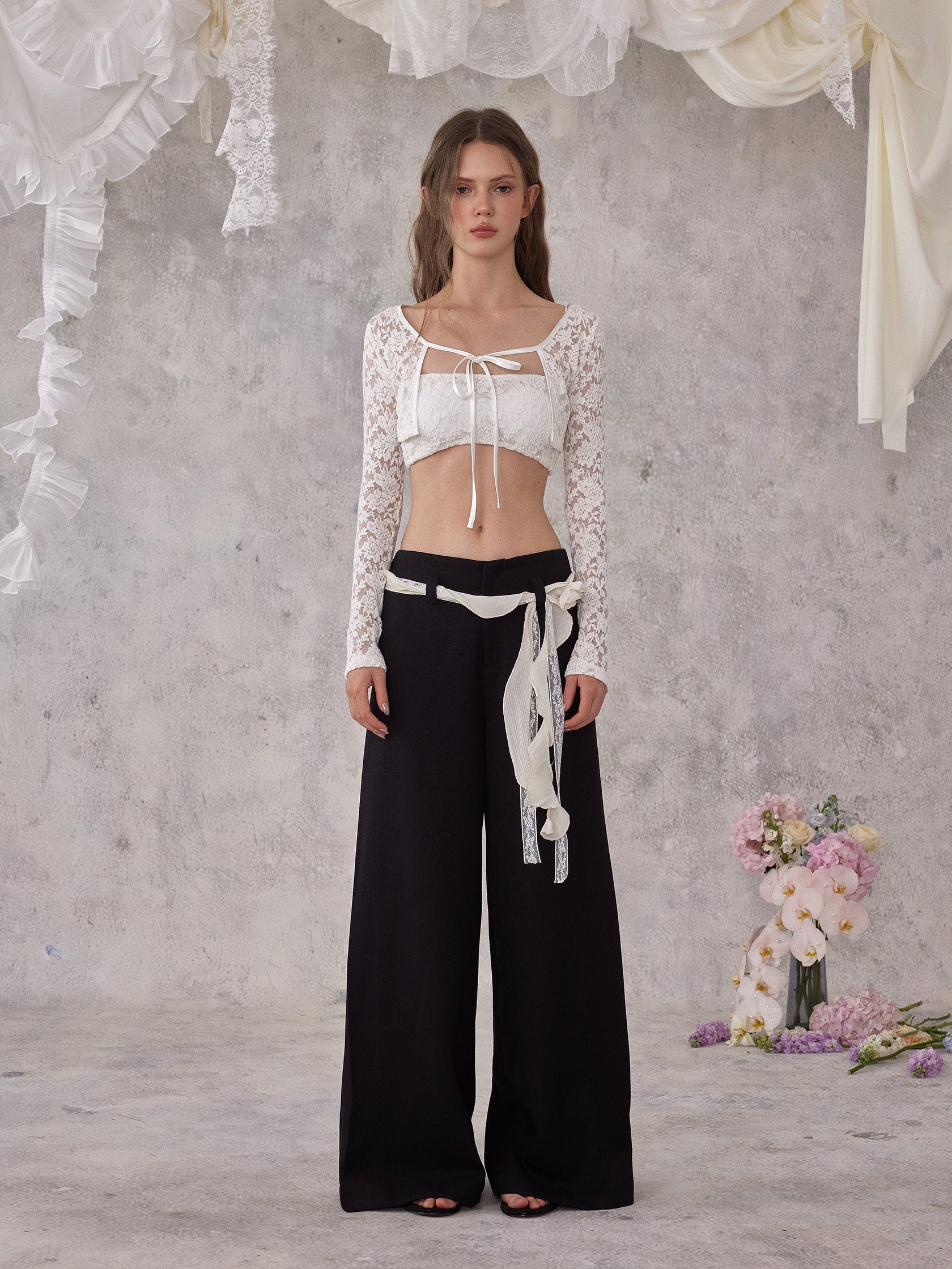 NOMEANSNO N193 Lace short cardigan