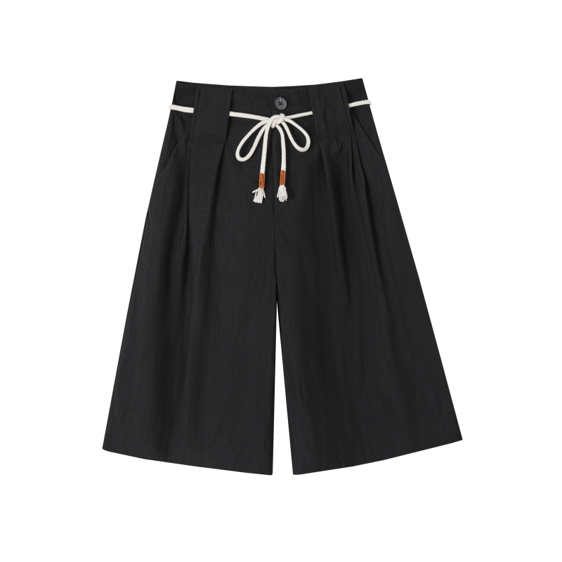 SOMESOWE S2508168 Ruffle casual mid length pants