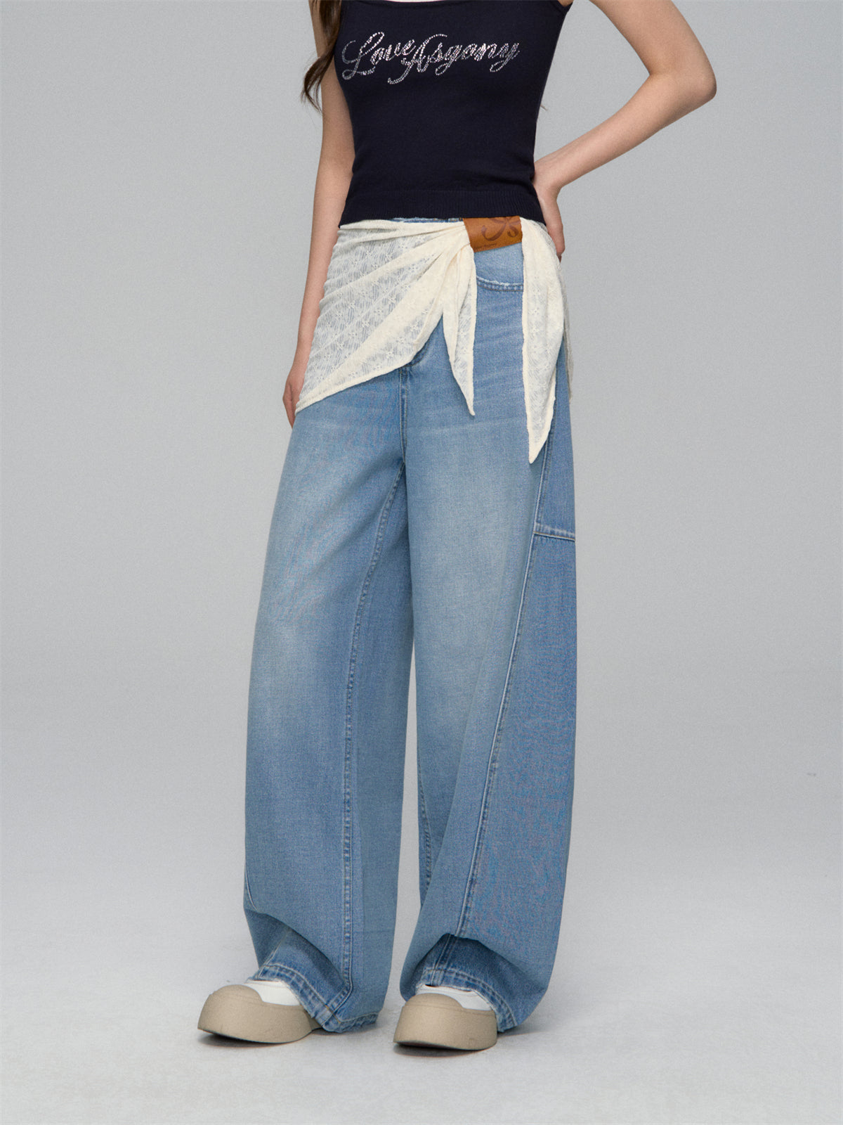 AsGony ASG25127 Removable accessory jeans