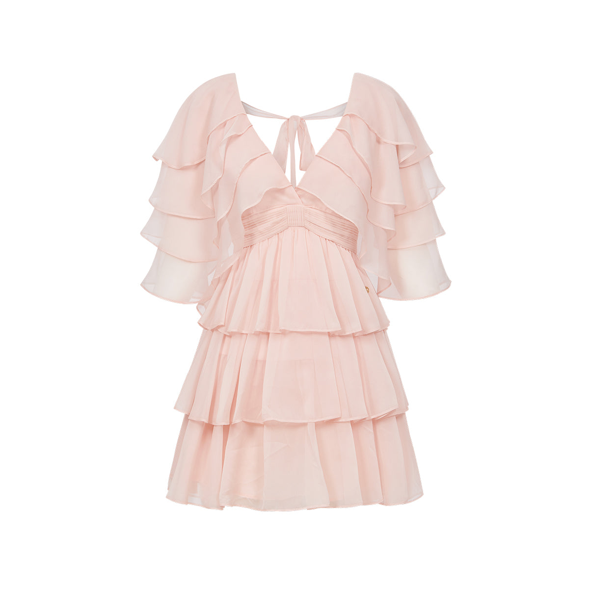 SHEERLUCK SLLYQ26403 French multi-layered chiffon dress