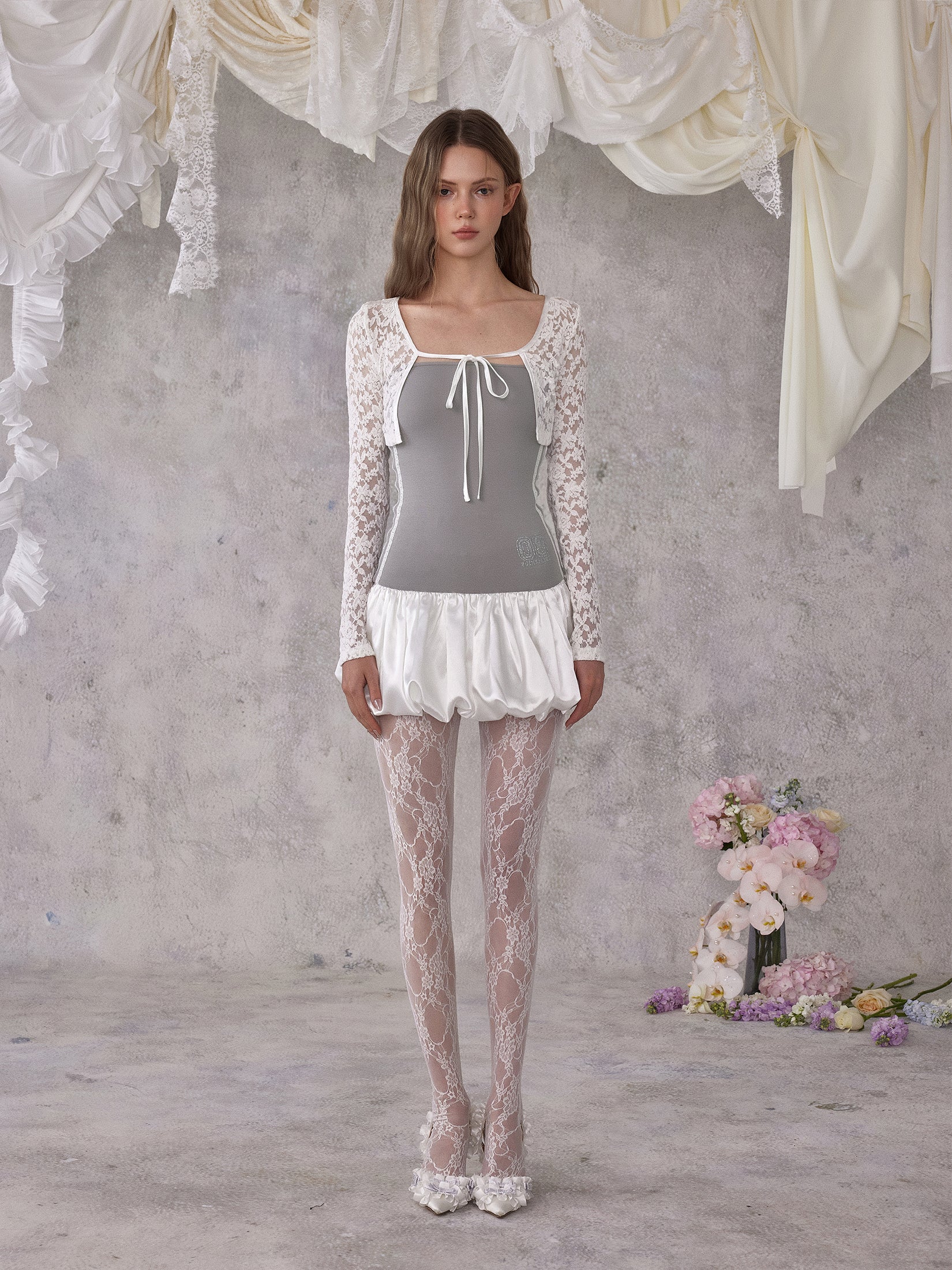 NOMEANSNO N174 Ballet style contrasting strapless dress
