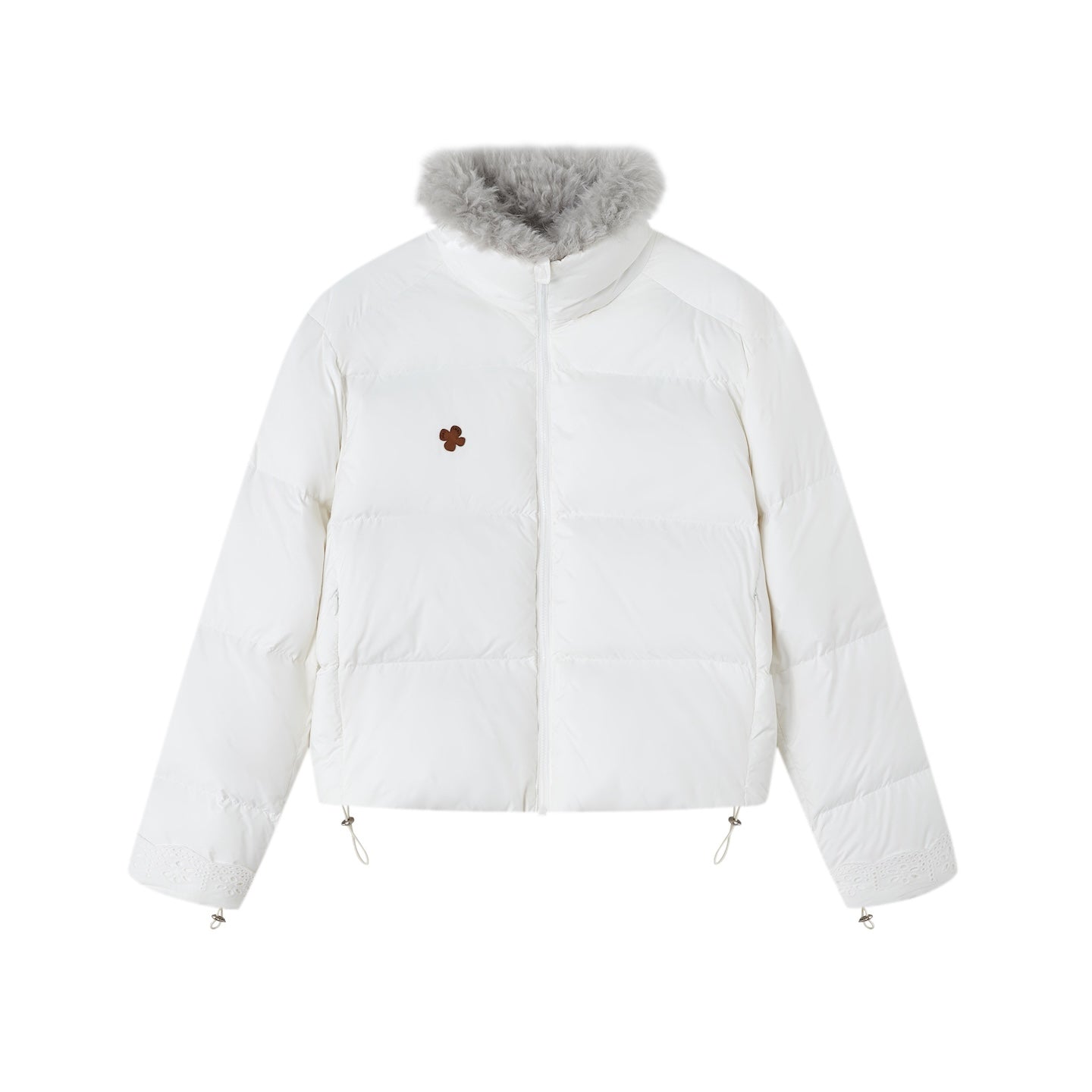 SOMESOWE S2508276 Fur collar splicing short down jacket