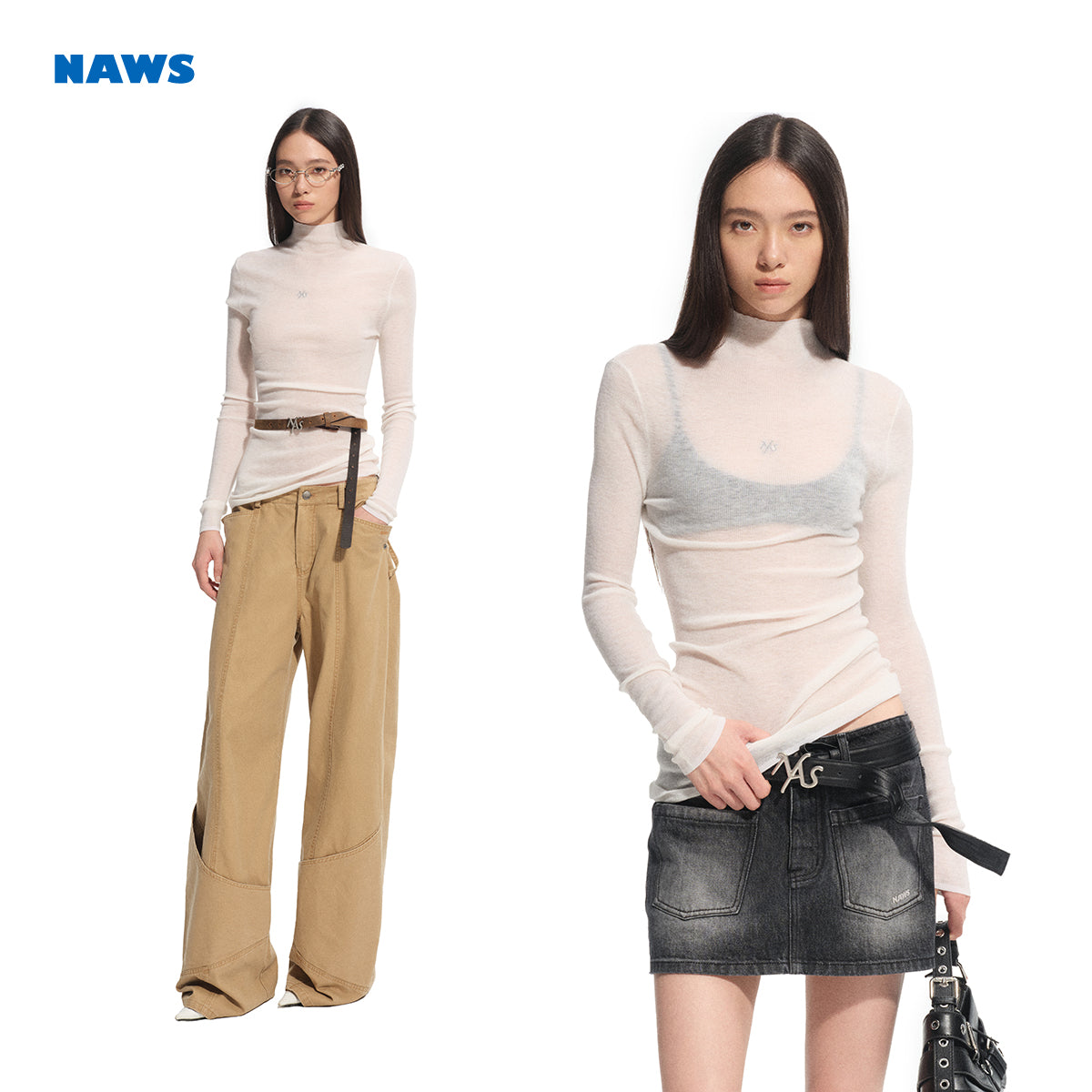 NAWS C053825 Megan High Necked Knitwear