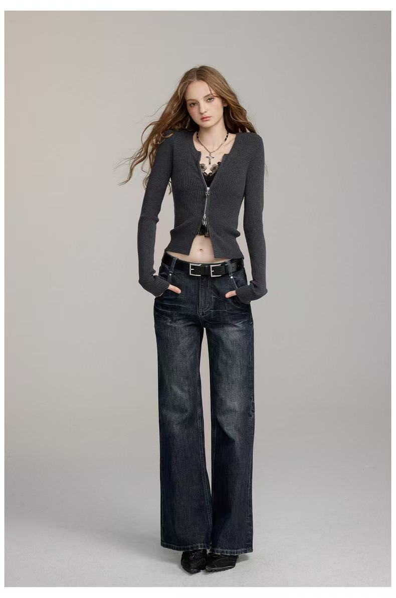 VIA PITTI V24DP280 Loose straight leg jeans(2color)