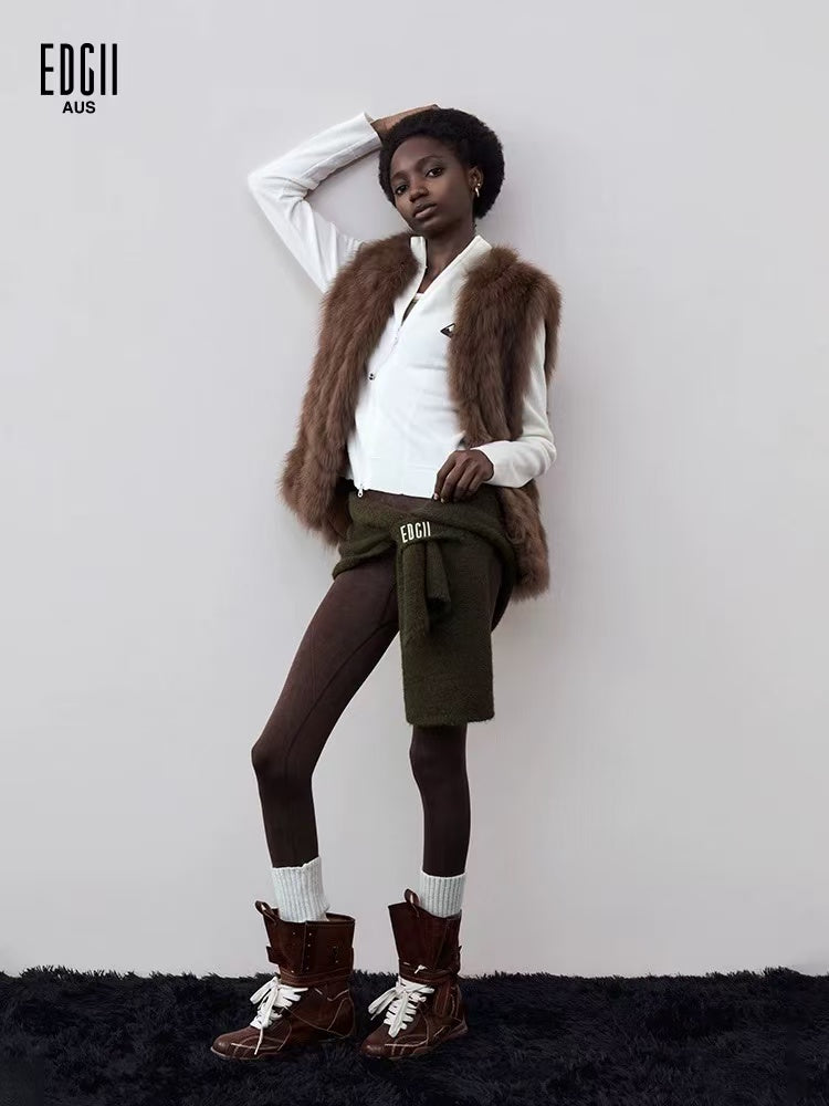 EDGII ED50AW1004 Silhouette fur vest