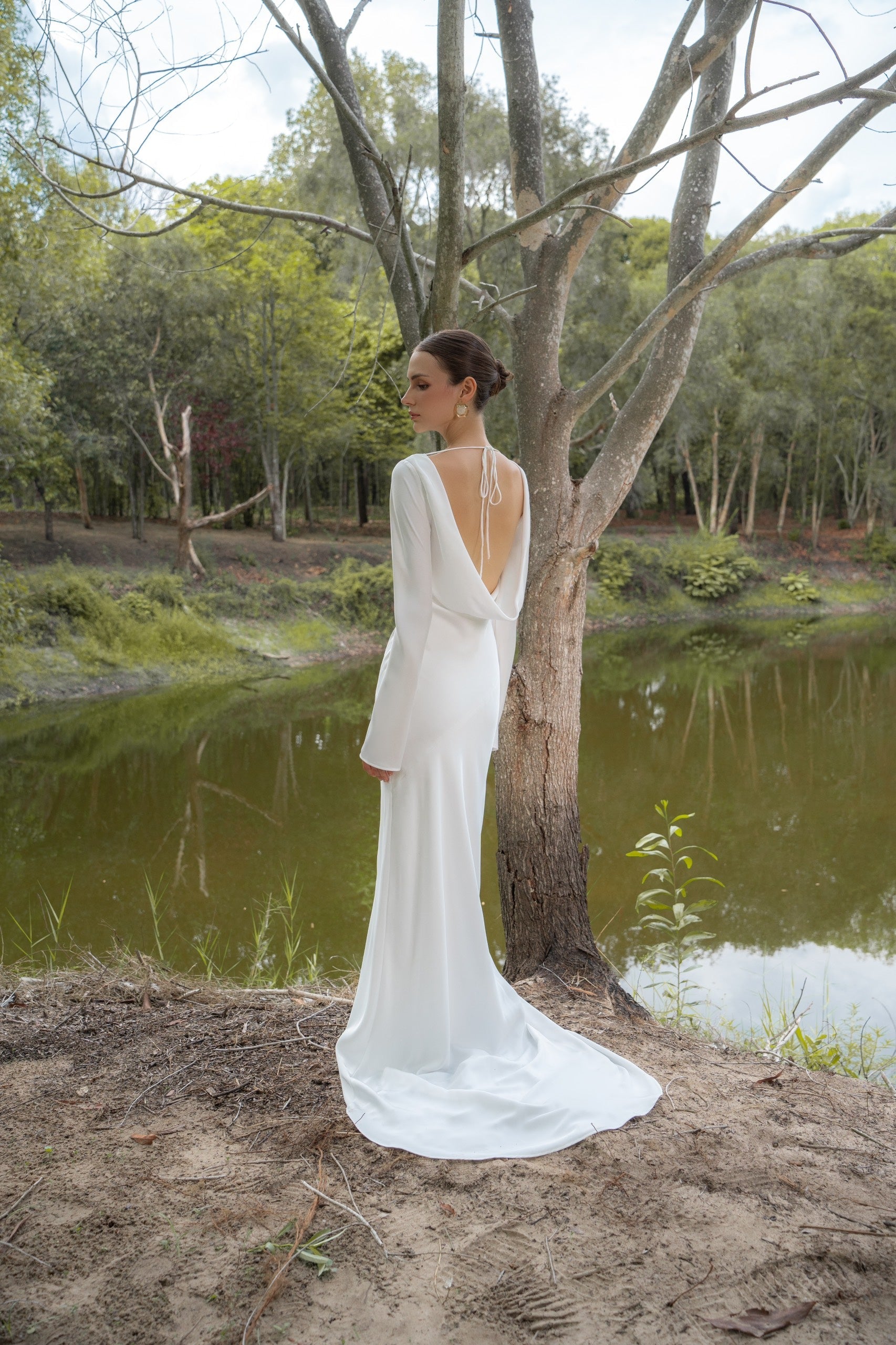 KISSERINE LILY SILK DRESS(4color)