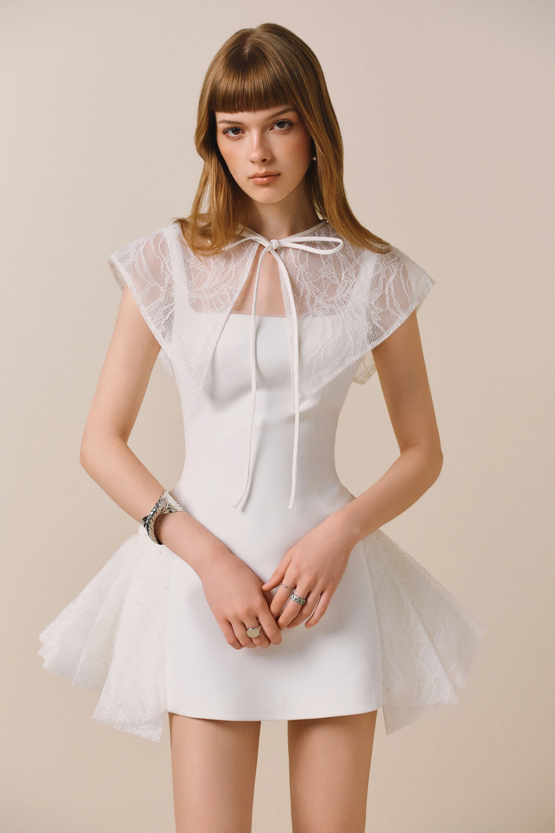 CICI ARGUS Mini Dress with Cape