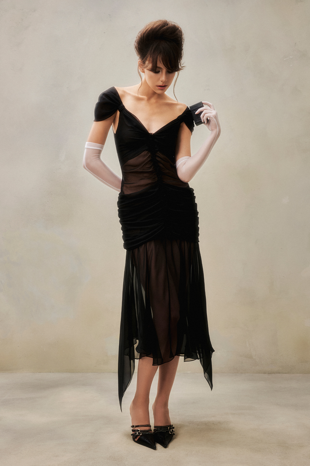 DATT DARLING CHIFFON MIDI DRESS