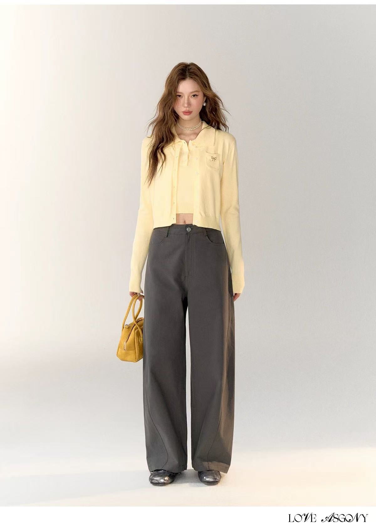 AsGony ASG24760 Casual loose pants (2color)