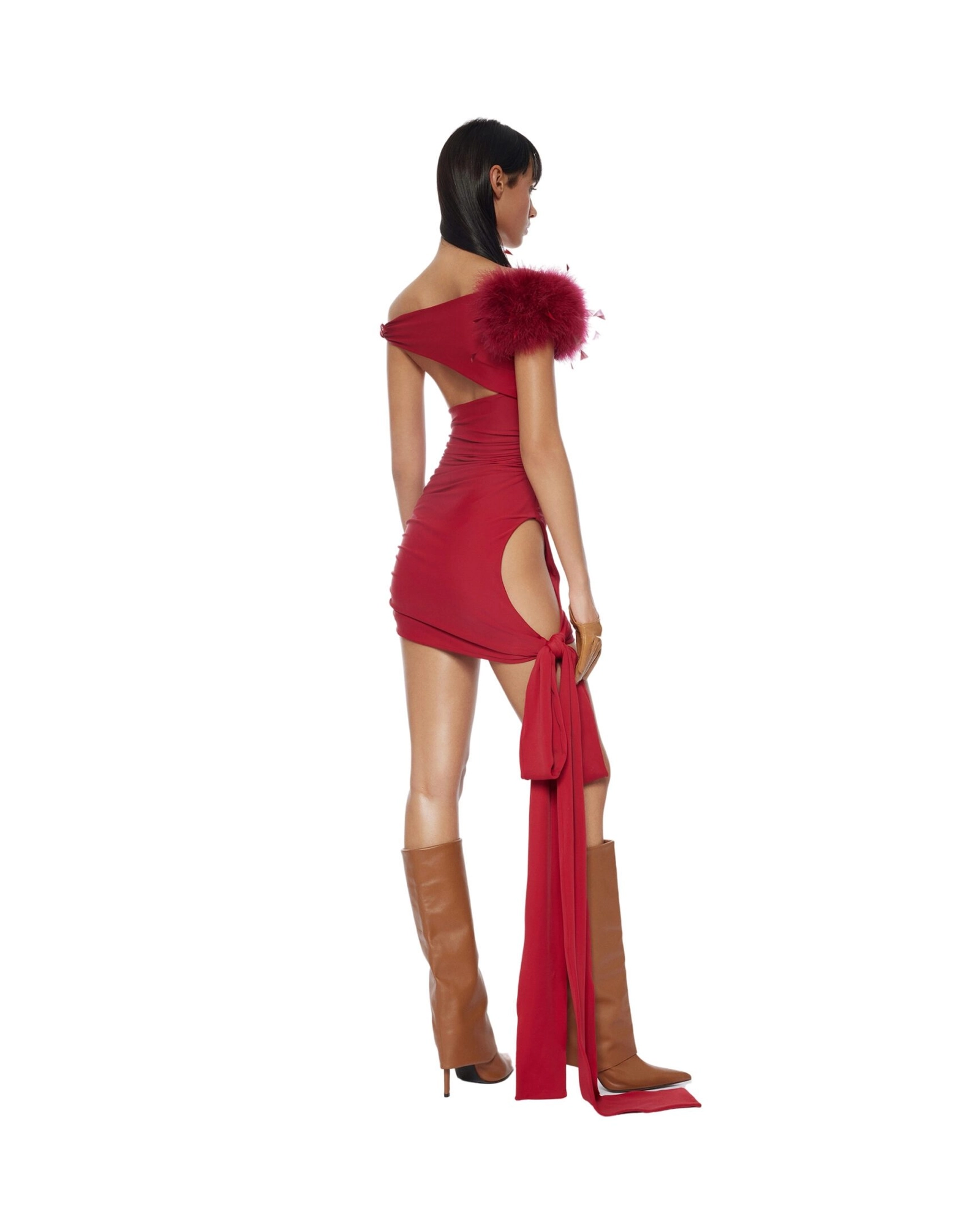 FANCì CLUB Scarlet Feather Mini Dress (2color)